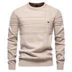 Edmund | Herren-Pullover mit Karomuster, Klassischer Strickpullover | Nomad NTS | Grijs