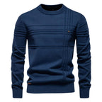 Edmund | Herren-Pullover mit Karomuster, Klassischer Strickpullover | Nomad NTS | Marineblauw