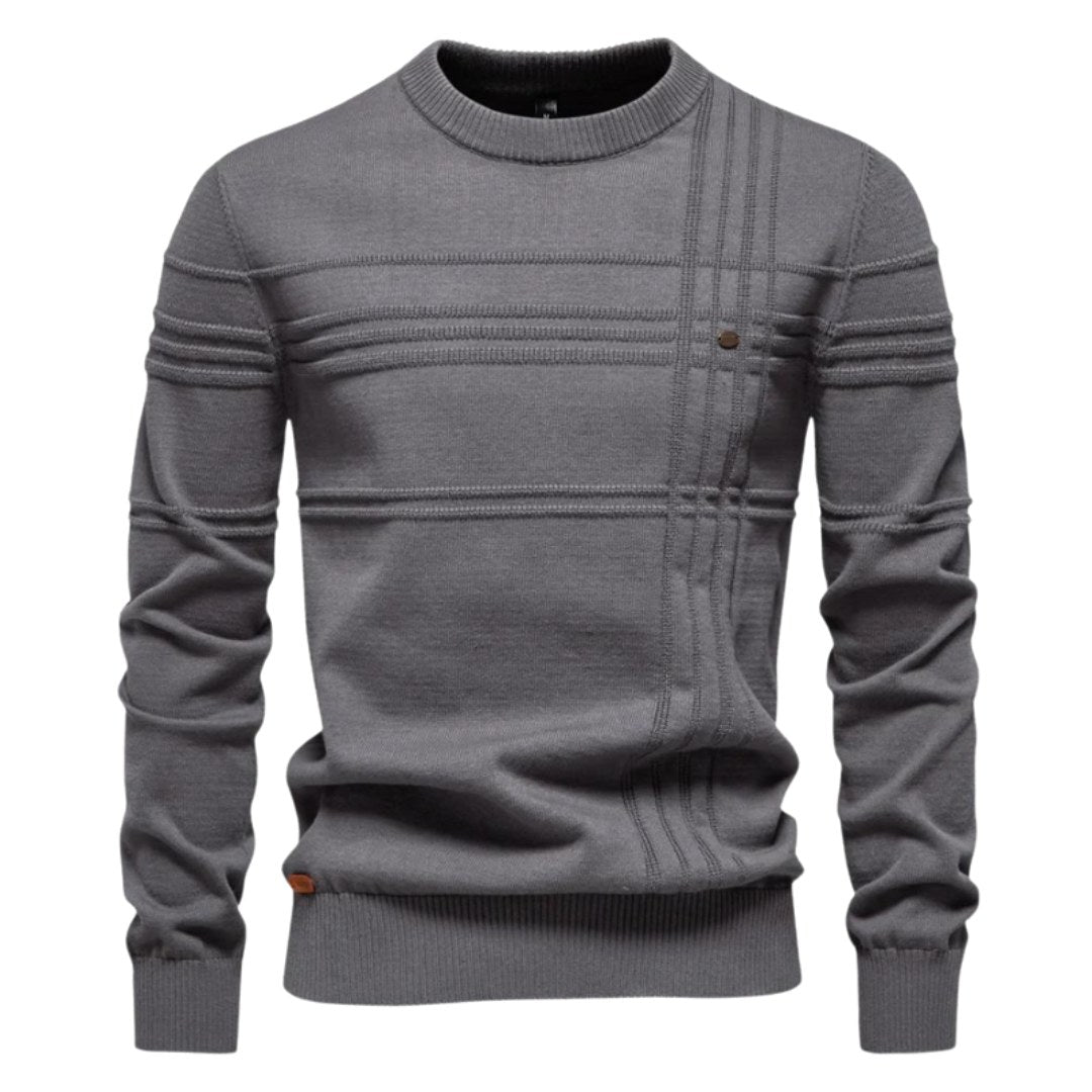 Edmund | Herren-Pullover mit Karomuster, Klassischer Strickpullover | Nomad NTS | Groen