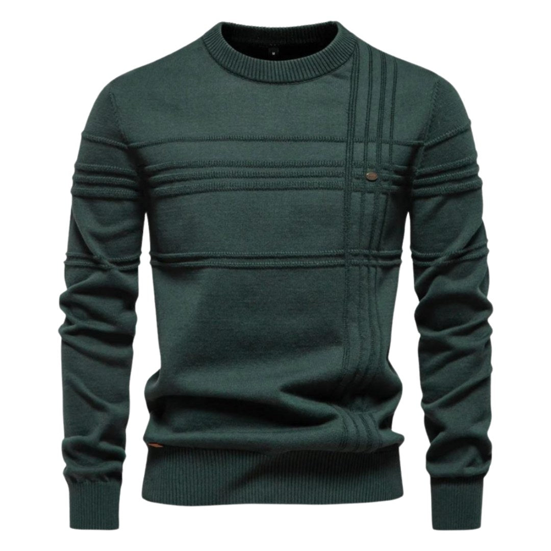 Edmund | Herren-Pullover mit Karomuster, Klassischer Strickpullover | Nomad NTS | Beige