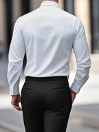 Edward | Herren langärmeliges atmungsaktives Hemd, schmal geschnittenes elegantes Hemd | Nomadnts | Nomadnts