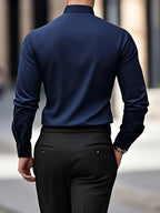 Edward | Herren langärmeliges atmungsaktives Hemd, schmal geschnittenes elegantes Hemd | Nomadnts | Nomadnts