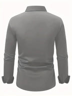 Edward | Herren langärmeliges atmungsaktives Hemd, schmal geschnittenes elegantes Hemd | Nomadnts | Nomadnts
