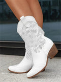 Eleanor | Damen Leder-Cowboystiefel, Stiefeletten mit Blockabsatz | Nomadnts | Nomadnts