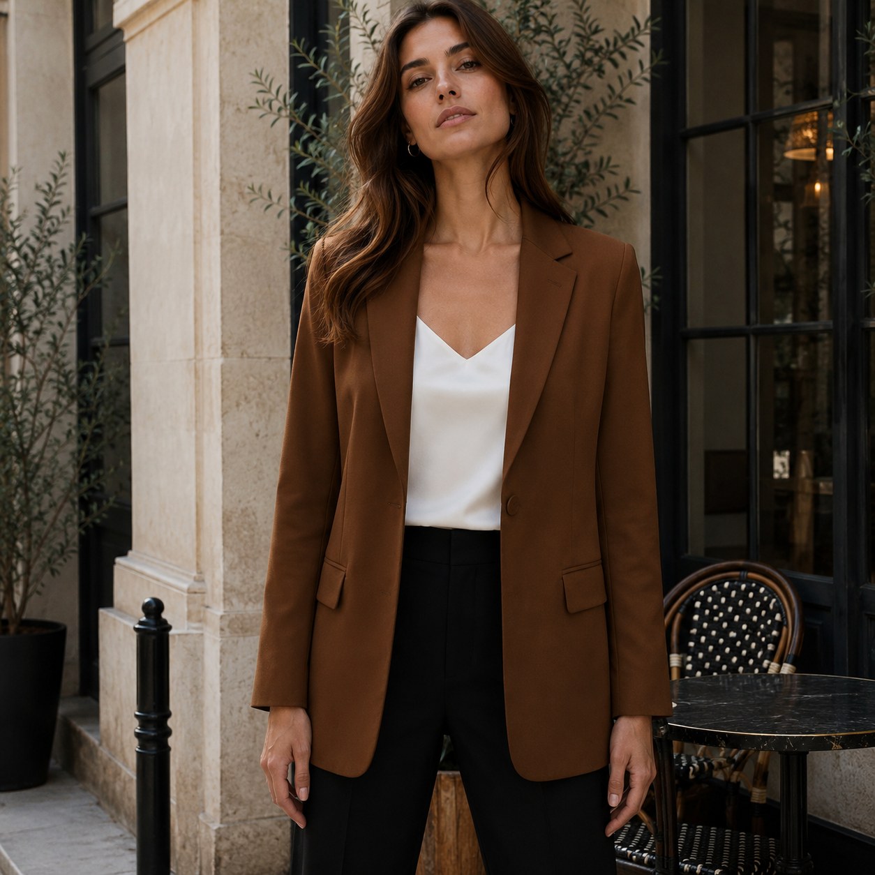 Eliza | Damen eng geschnittener Blazer, tailliert strukturierte Jacke | Nomadnts | Nomadnts