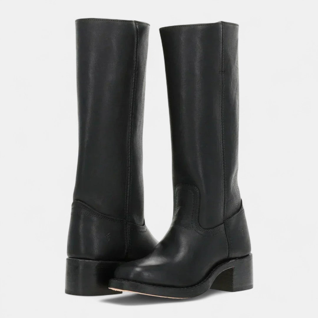 Eloane | Damen gepolsterte Slip-On-Cowboystiefel, Stiefeletten im Western-Stil | Nomadnts | Light Brown