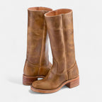 Eloane | Damen gepolsterte Slip-On-Cowboystiefel, Stiefeletten im Western-Stil | Nomadnts | Yellow