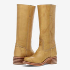 Eloane | Damen gepolsterte Slip-On-Cowboystiefel, Stiefeletten im Western-Stil | Nomadnts | Brown