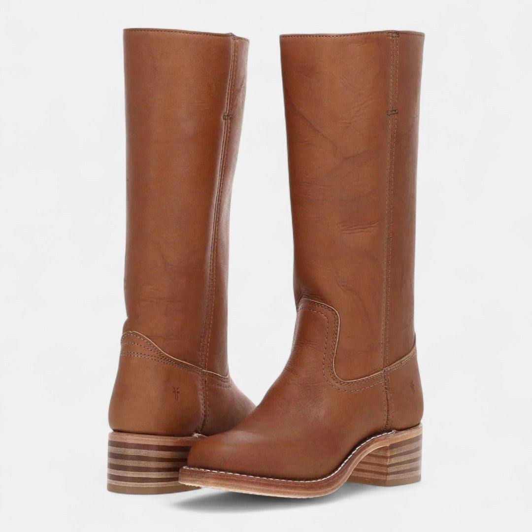 Eloane | Damen gepolsterte Slip-On-Cowboystiefel, Stiefeletten im Western-Stil | Nomadnts | Black