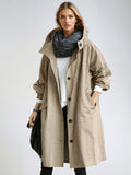 Elodie | Damen locker tailliert geschnittener Trenchcoat, beiger Herbstmantel | Nomadnts | Nomadnts