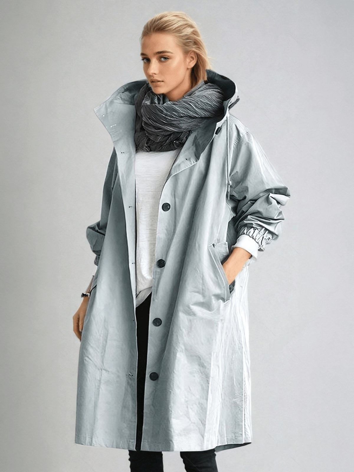Elodie | Damen locker tailliert geschnittener Trenchcoat, beiger Herbstmantel | Nomadnts | Nomadnts