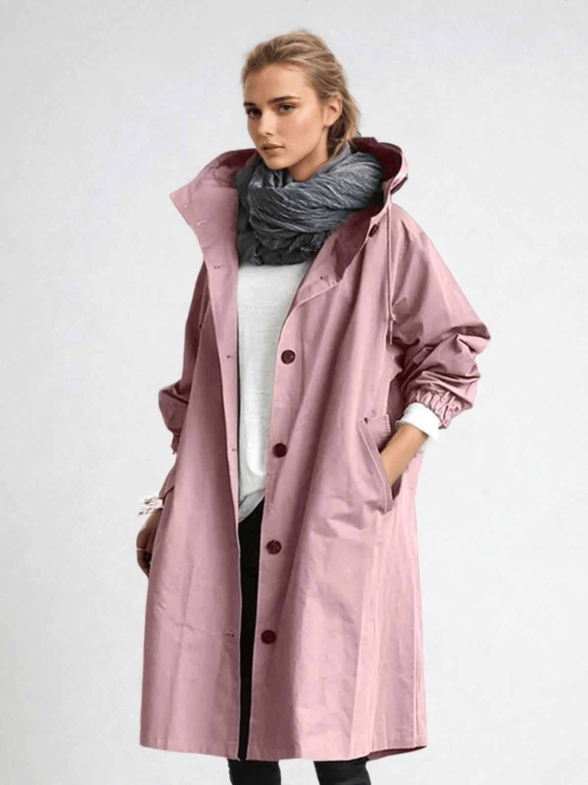 Elodie | Damen locker tailliert geschnittener Trenchcoat, beiger Herbstmantel | Nomadnts | Nomadnts