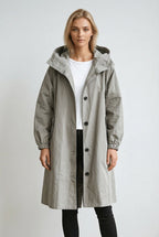 Elodie | Damen locker tailliert geschnittener Trenchcoat, beiger Herbstmantel | Nomadnts | Nomadnts