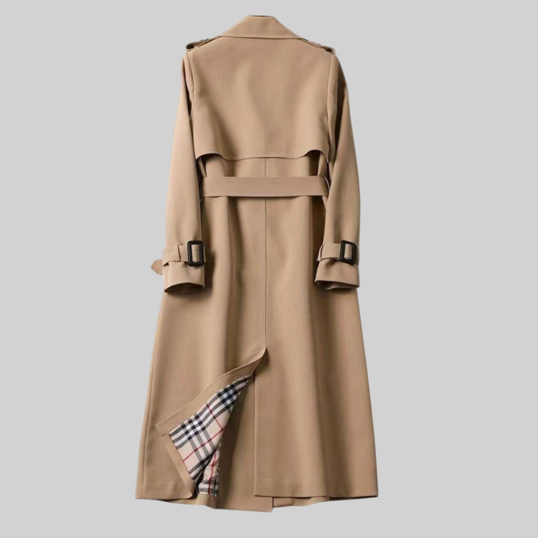Eloise | Damen zweireihiger Trenchcoat mit Gürtel, langer Wintermantel | Nomadnts | Nomadnts