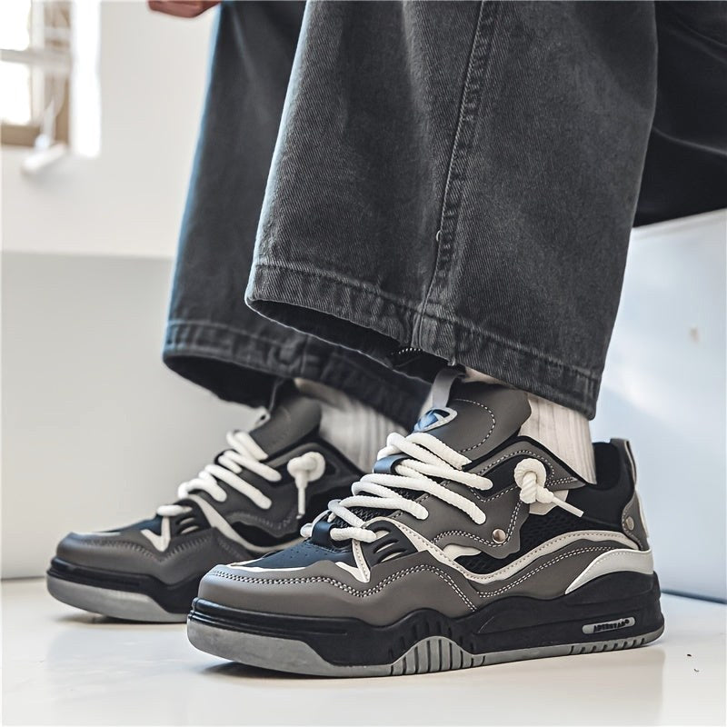 Emil | Herren-Sportschuhe mit geometrischem Muster, Schnürschuhe mit Profilsohle | Nomad NTS