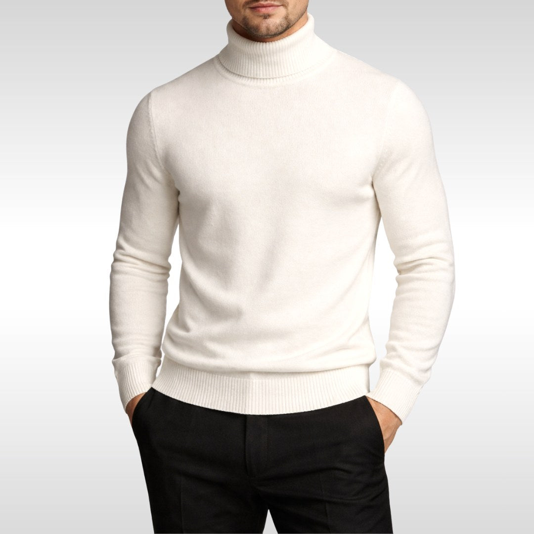 Erwin | Herren-Rollkragenpullover aus Feinstrick, Klassischer Herbst-Pullover | Nomad NTS | Red