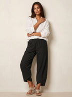 Esme | Damen leichte Leinenhose, atmungsaktive Herbsthose | Nomadnts | Rot