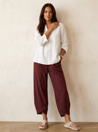 Esme | Damen leichte Leinenhose, atmungsaktive Herbsthose | Nomadnts | Roze