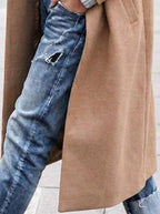 Esther | Damen Oversized Trenchcoat mit breitem Revers, langer entspannter Mantel | Nomadnts | Blue