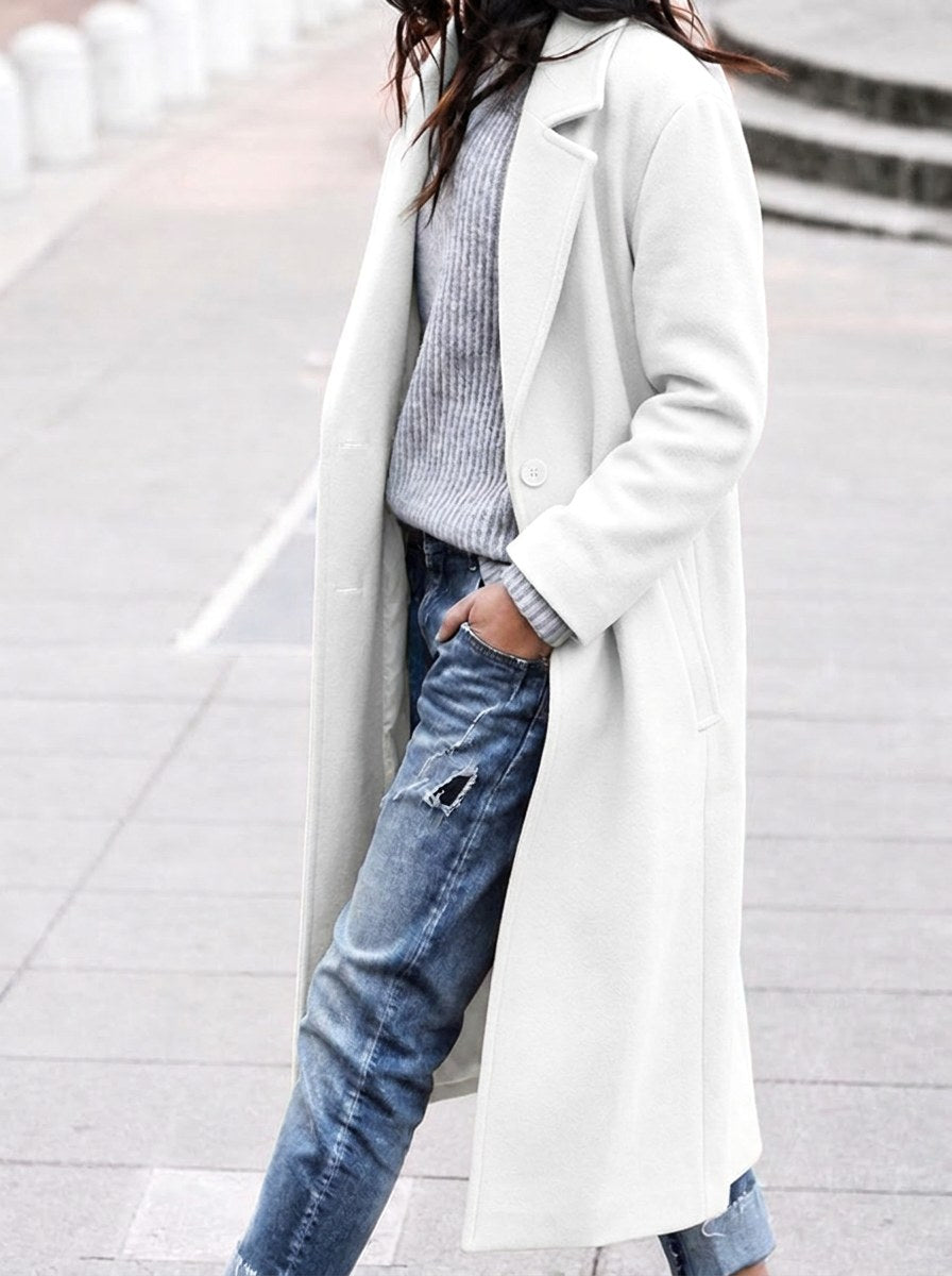 Esther | Damen Oversized Trenchcoat mit breitem Revers, langer entspannter Mantel | Nomadnts | Nomadnts