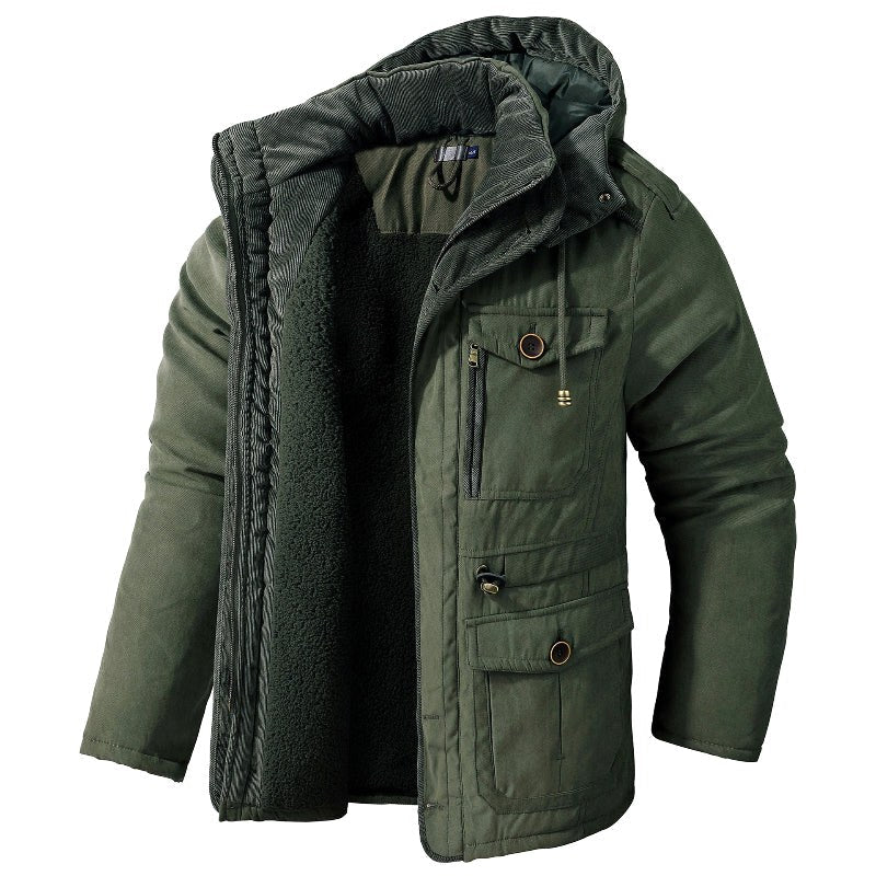 Ethan | Gefütterte Herrenjacke mit Kälteschutz, winddichte Herbstjacke | Nomadnts | Grau