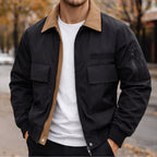 Evan | Herren-City-Bomberjacke, Jacke mit lockerer Passform | Nomadnts | Schwarz