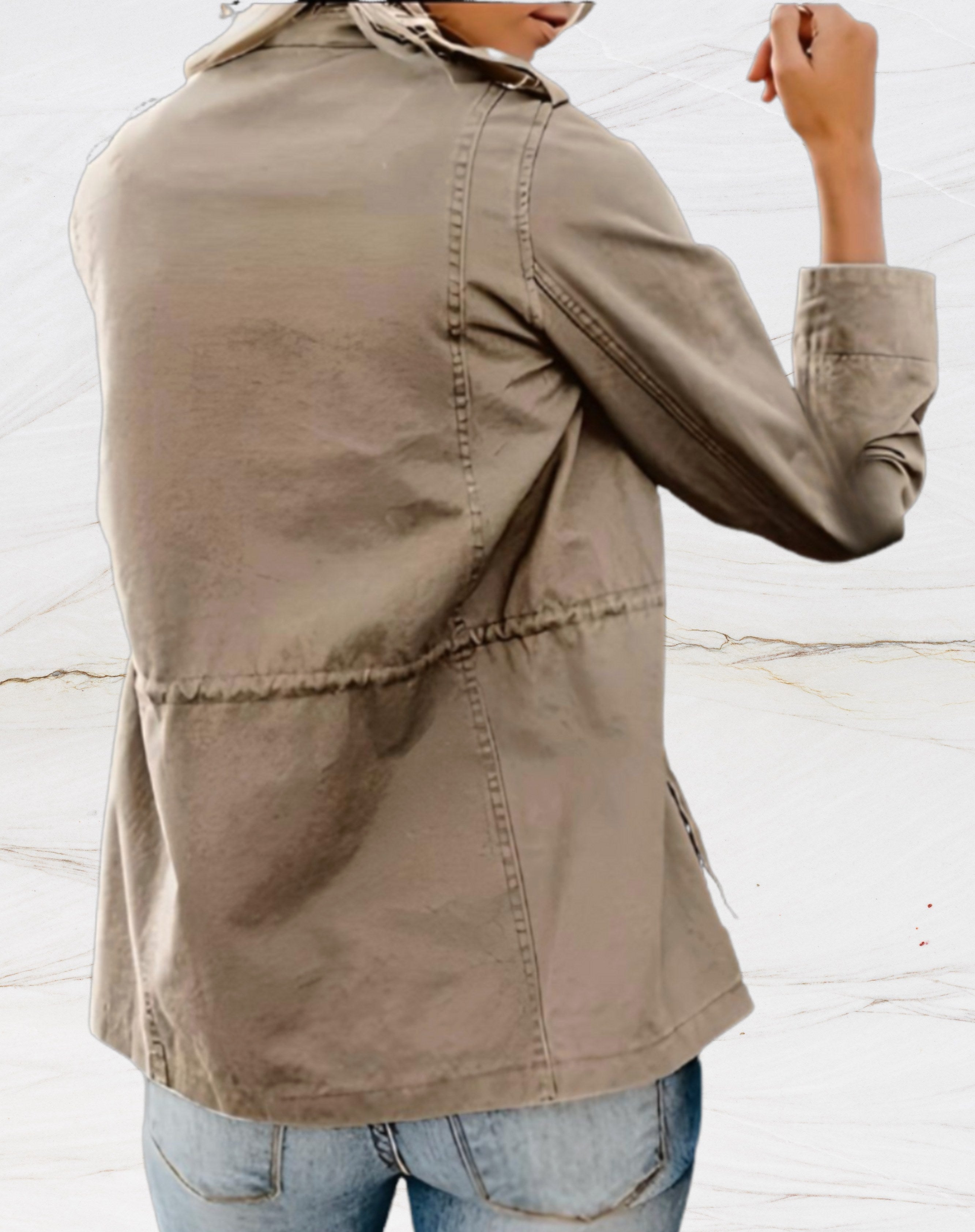 Evie | Damen strukturierte Utility-Jacke, Smart-Casual-Jacke | Nomadnts | Nomadnts
