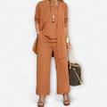 Ewa | Damen Dreiteiler-Loungeset, weiches Strick-Cardigan-Set | Nomadnts | Nomadnts