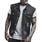 Fabian | Herren-Denim-Weste, Ärmellos mit markanter Streetwear-Silhouette | Nomad NTS | Blau
