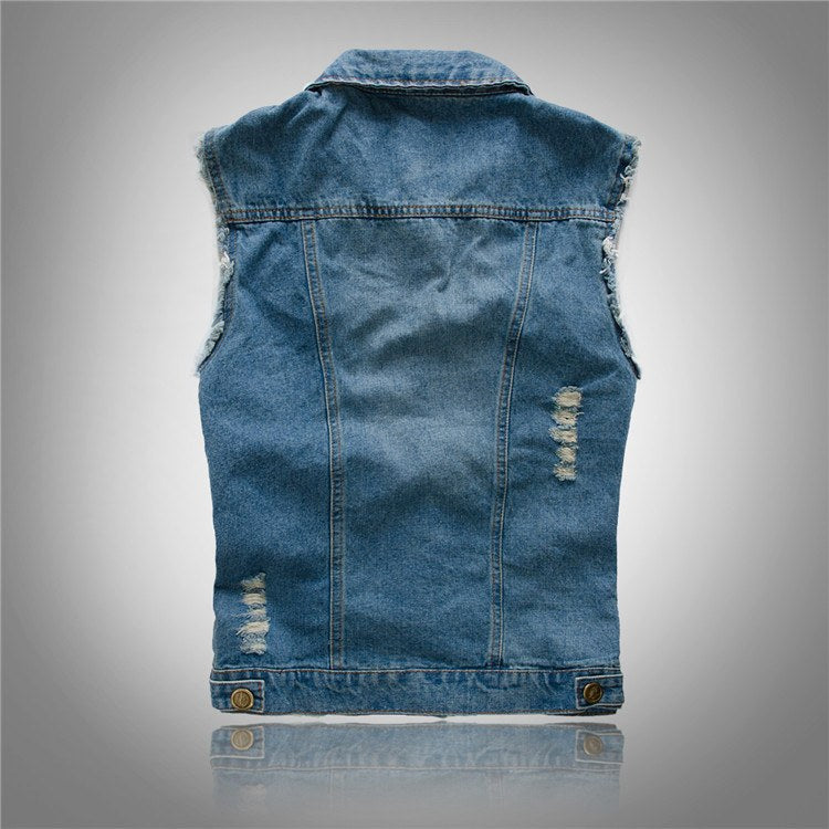 Fabian | Herren-Denim-Weste, Ärmellos mit markanter Streetwear-Silhouette | Nomad NTS
