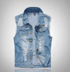 Fabian | Herren-Denim-Weste, Ärmellos mit markanter Streetwear-Silhouette | Nomad NTS