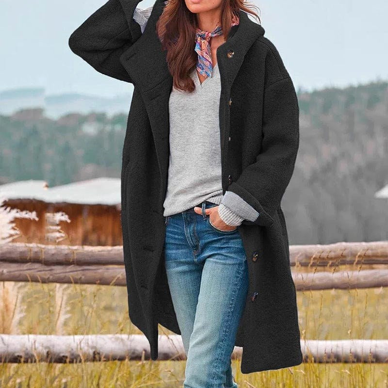 Fabienne | Damen strukturierter Wollmix-Mantel, warmer Wintermantel | Nomadnts | Nomadnts