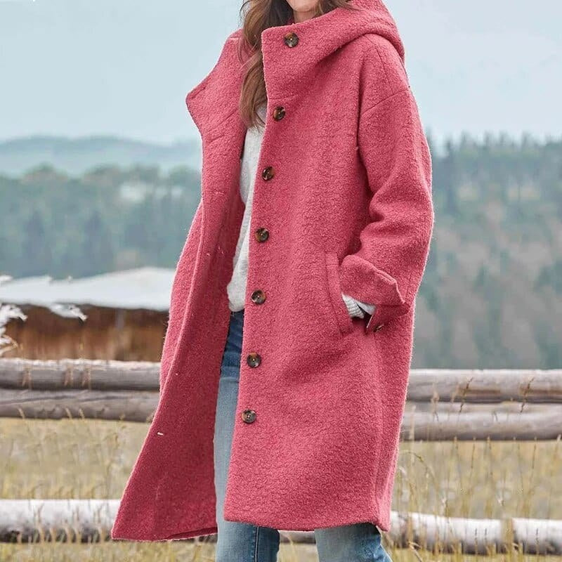 Fabienne | Damen strukturierter Wollmix-Mantel, warmer Wintermantel | Nomadnts | Nomadnts
