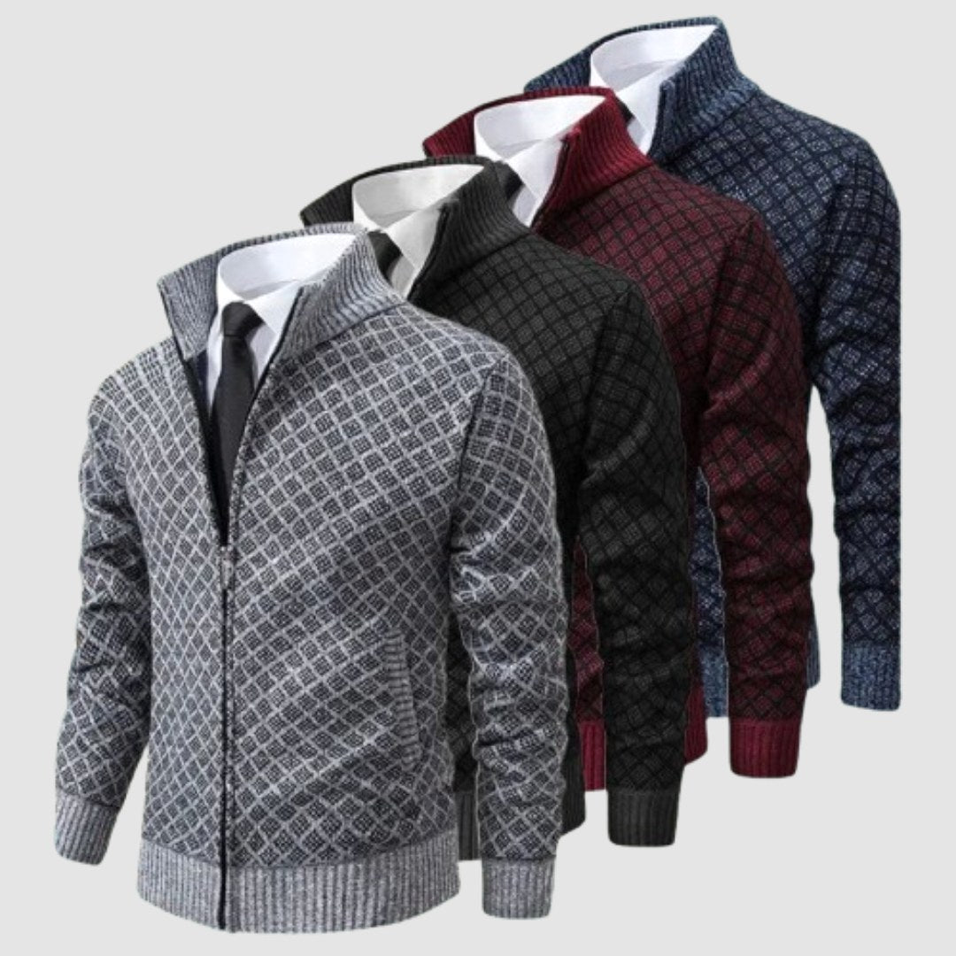 Frank | Herrenstrickjacke mit Reißverschluss, leichte Cardigan-Jacke | Nomad NTS