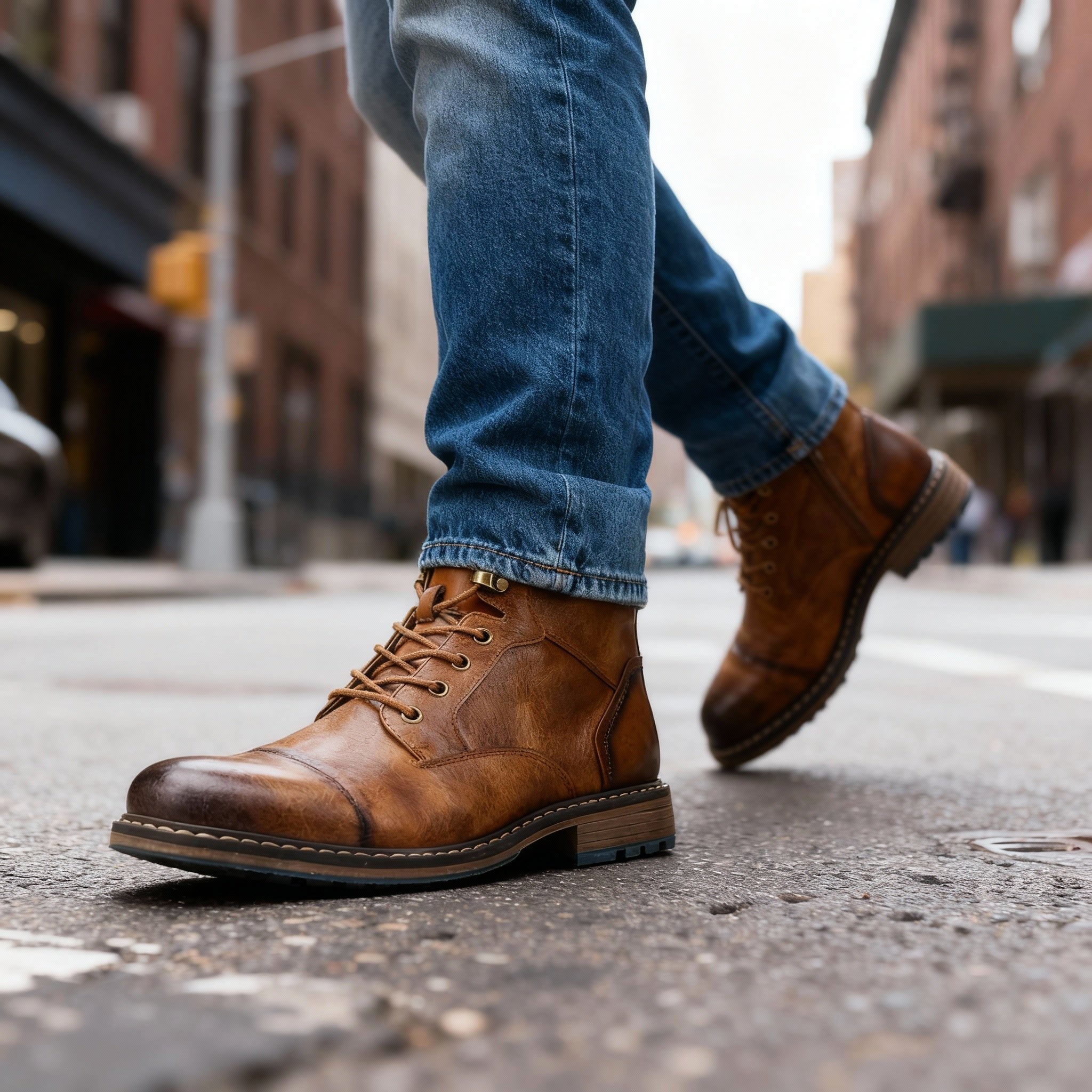 Franz | Herren Schnürboots mit verstärkter Zehenkappe, Robuste Stiefeletten | Nomad NTS