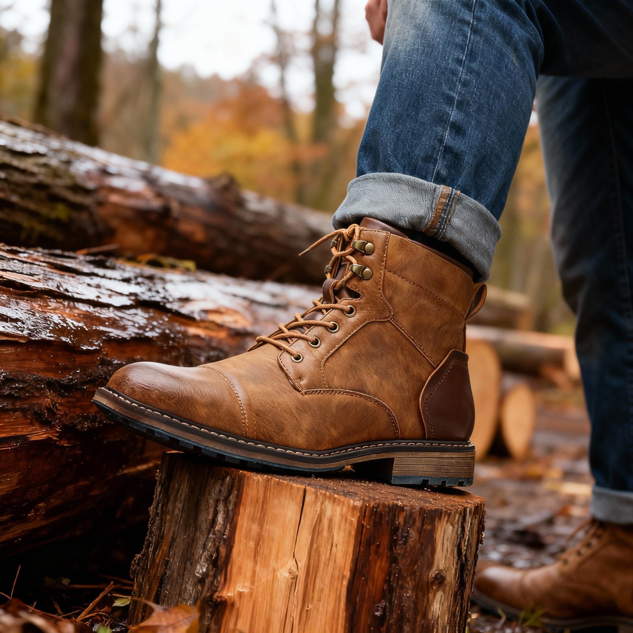 Franz | Herren Schnürboots mit verstärkter Zehenkappe, Robuste Stiefeletten | Nomad NTS