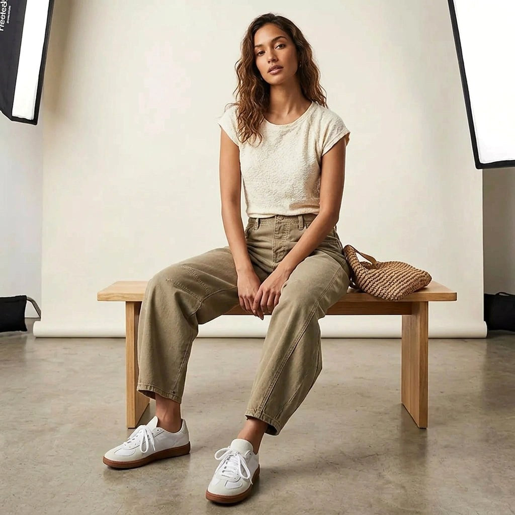 Freya | Damen locker geschnittene Barrel-Jeans, Denim-Jeans mit hoher Taille | Nomadnts | Nomadnts