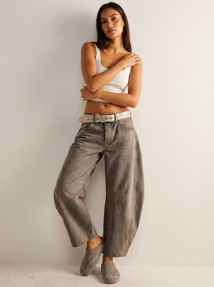 Freya | Damen locker geschnittene Barrel-Jeans, Denim-Jeans mit hoher Taille | Nomadnts | Nomadnts
