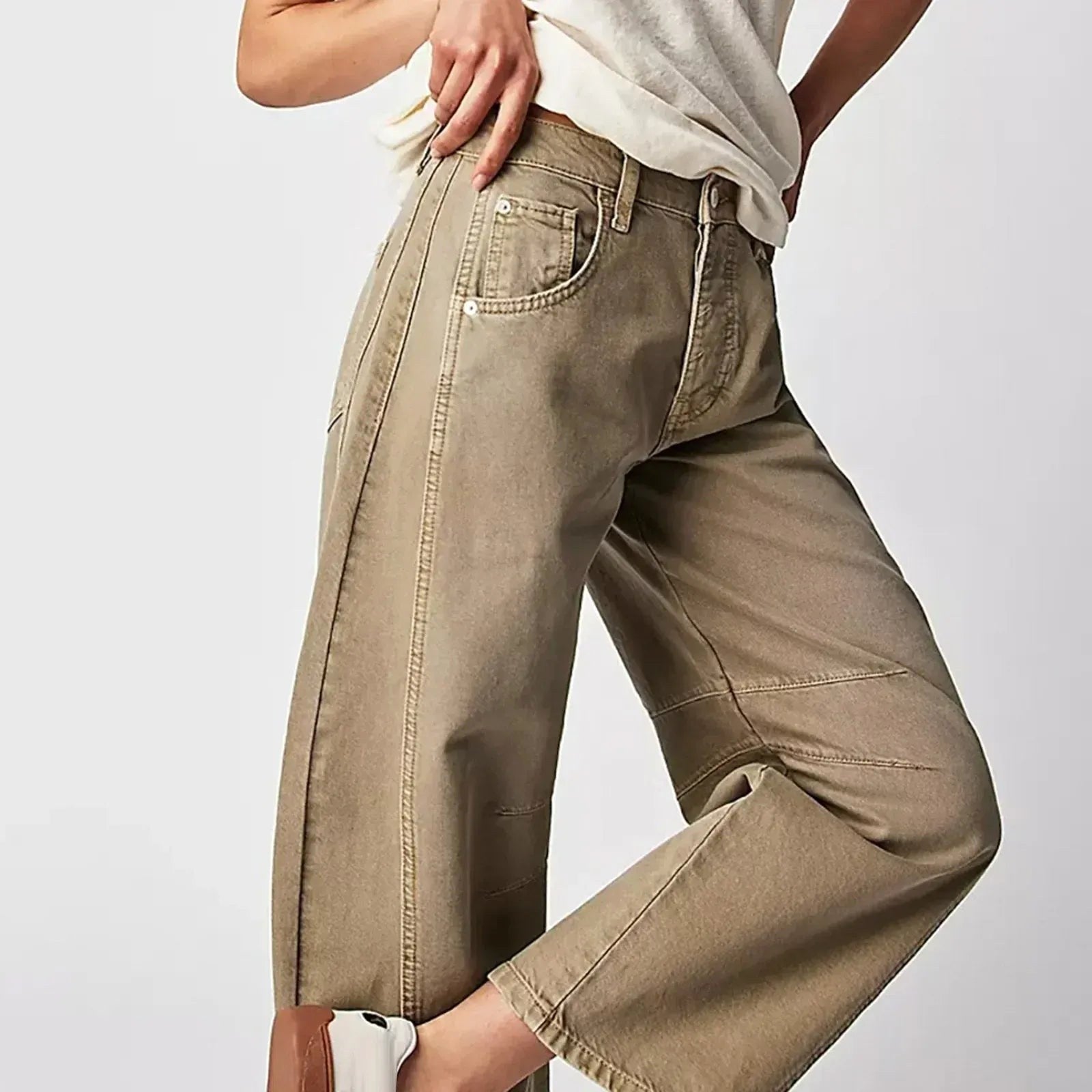 Freya | Damen locker geschnittene Barrel-Jeans, Denim-Jeans mit hoher Taille | Nomadnts | Nomadnts