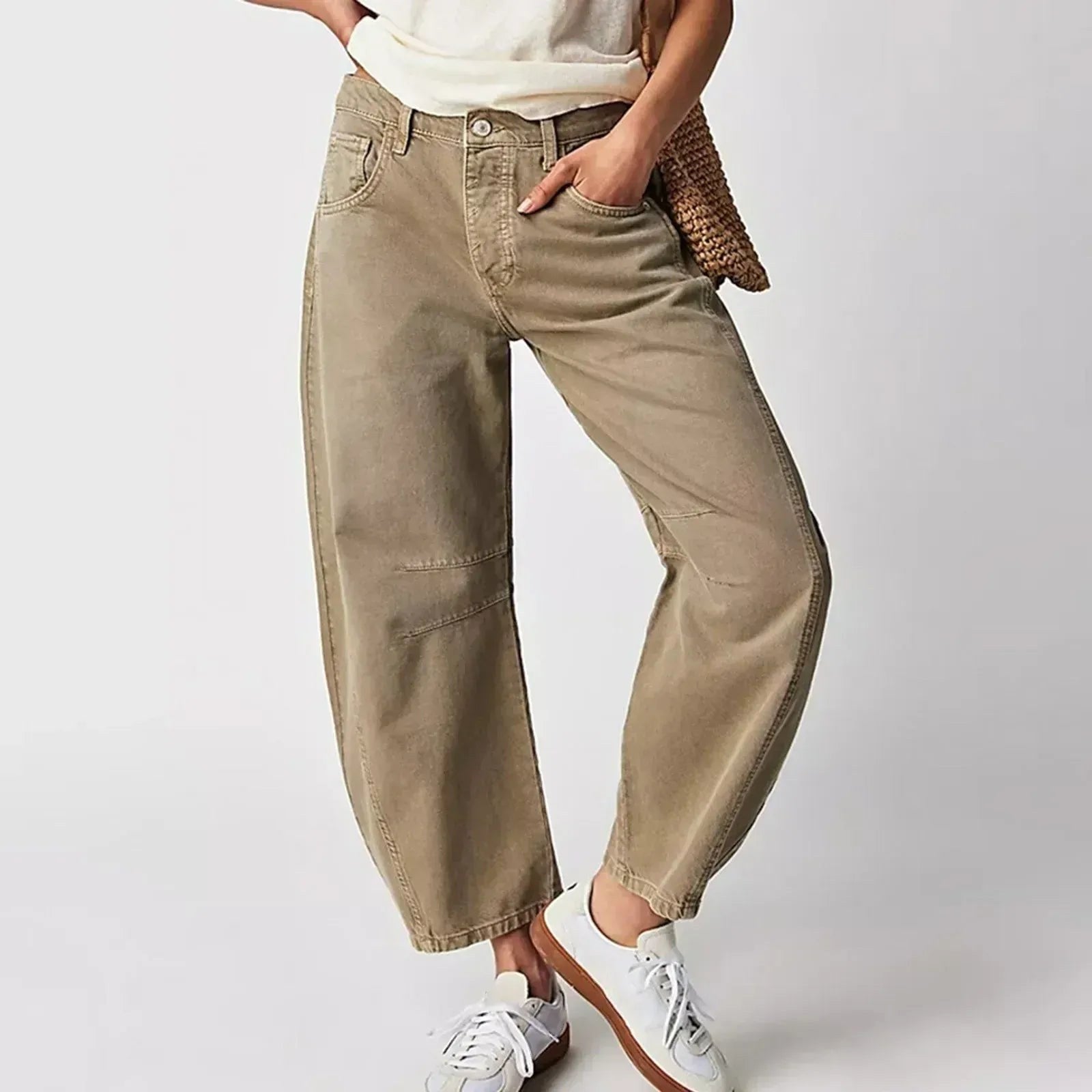 Freya | Damen locker geschnittene Barrel-Jeans, Denim-Jeans mit hoher Taille | Nomadnts | Nomadnts