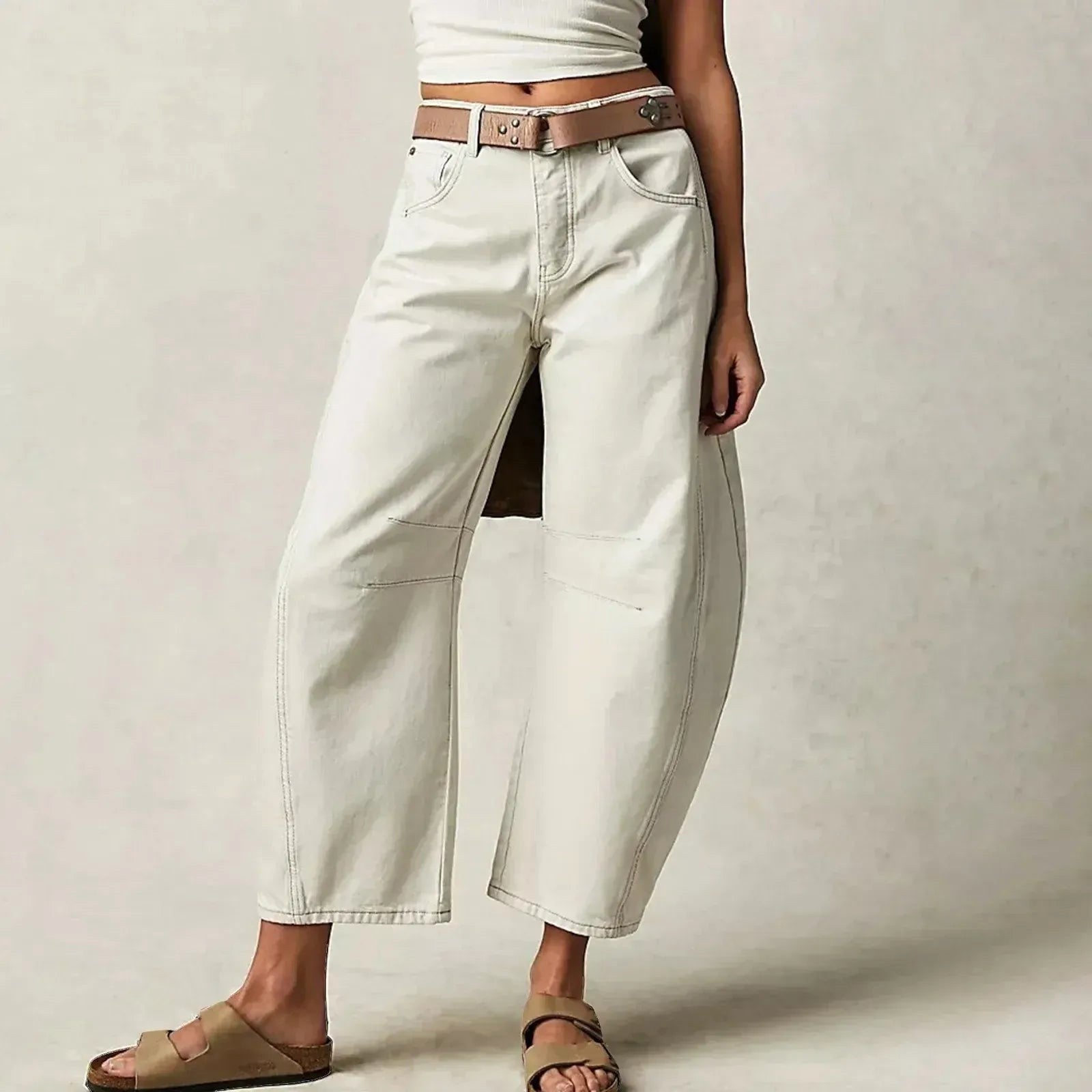 Freya | Damen locker geschnittene Barrel-Jeans, Denim-Jeans mit hoher Taille | Nomadnts | Nomadnts