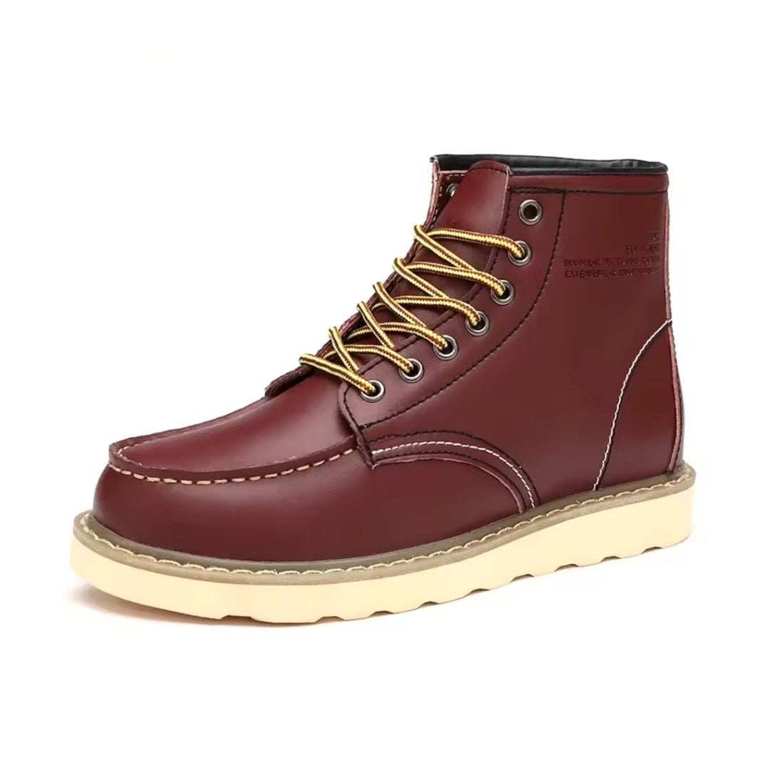 Fritz | Herrenstiefel aus Leder mit Naturfarbton, Robuste Herbststiefel | Nomad NTS | Khaki