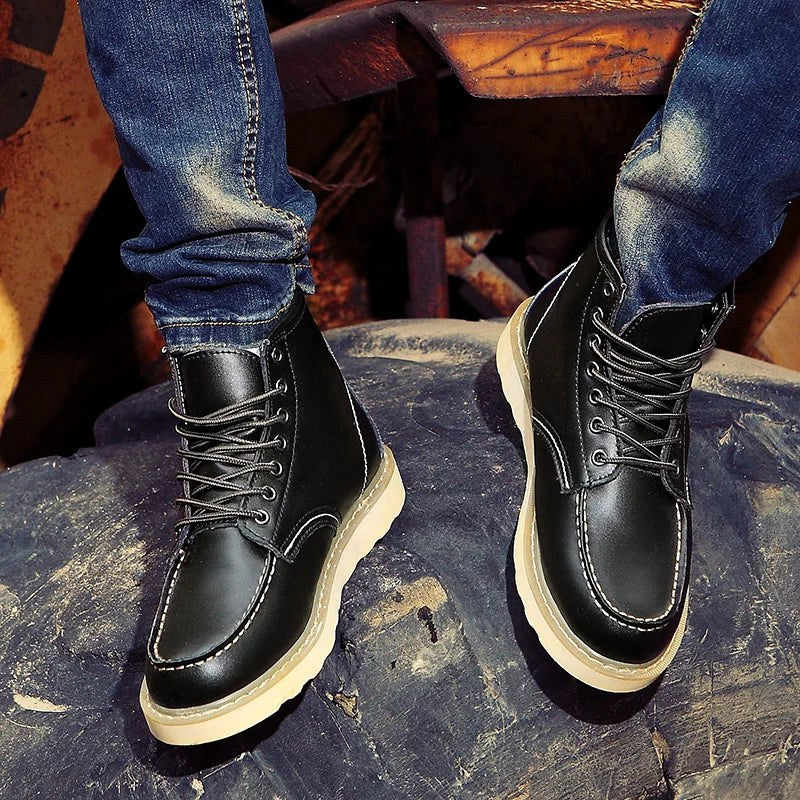 Fritz | Herrenstiefel aus Leder mit Naturfarbton, Robuste Herbststiefel | Nomad NTS