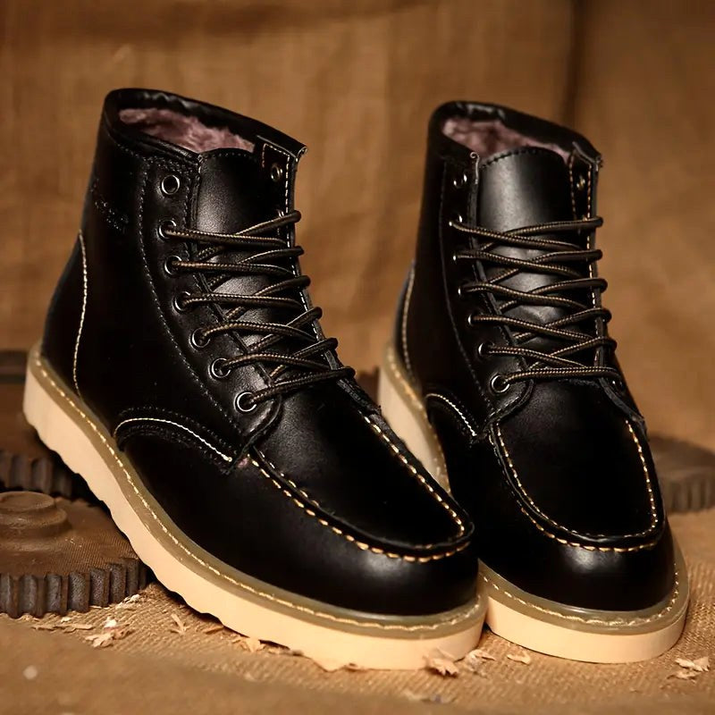 Fritz | Herrenstiefel aus Leder mit Naturfarbton, Robuste Herbststiefel | Nomad NTS