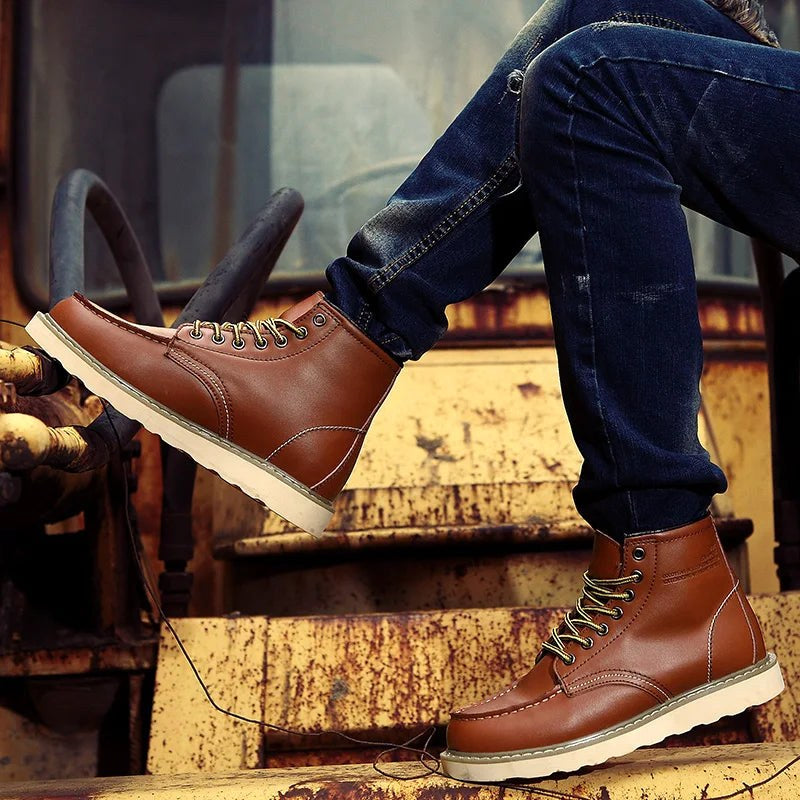 Fritz | Herrenstiefel aus Leder mit Naturfarbton, Robuste Herbststiefel | Nomad NTS