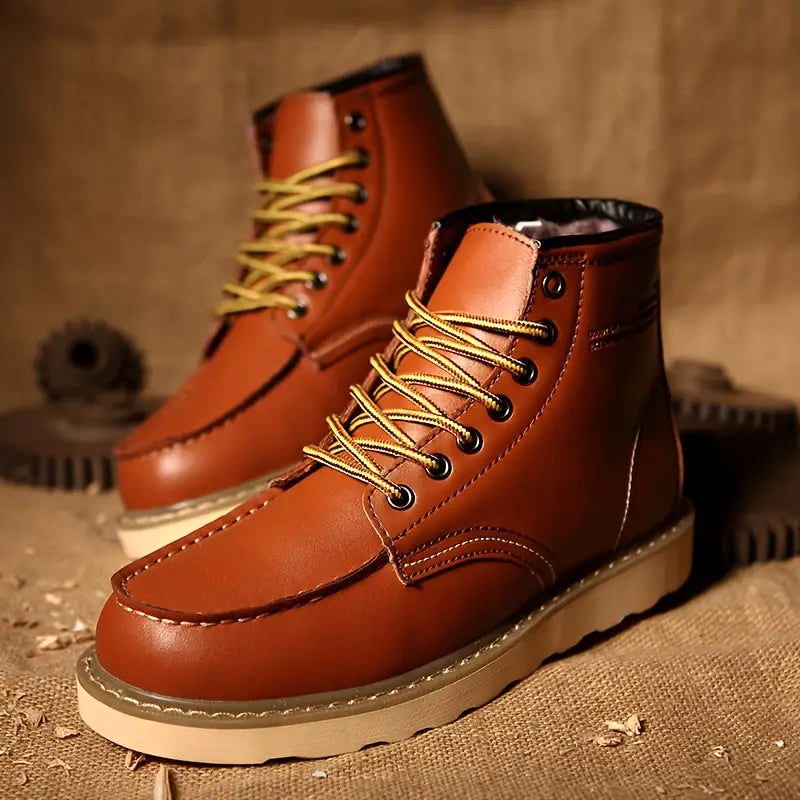 Fritz | Herrenstiefel aus Leder mit Naturfarbton, Robuste Herbststiefel | Nomad NTS