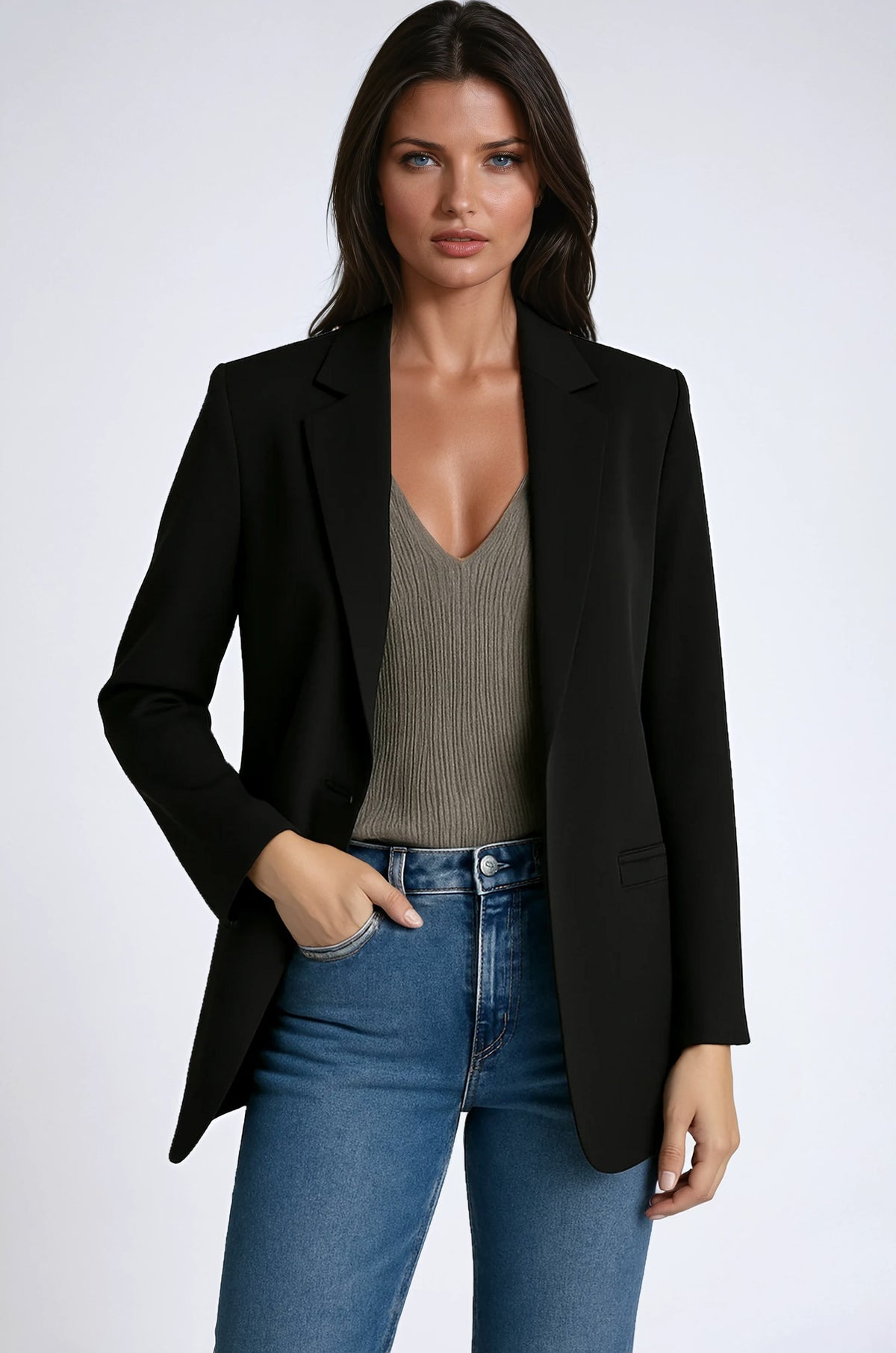 Gabriele | Damen Lange Blazer mit Revere, Tailored Blazer | Nomad NTS