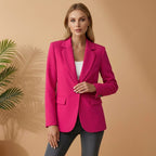 Gabrielle | Damen tailliert geschnittener Baumwollmix-Blazer, elegante Jacke mit Reverskragen | Nomadnts | Nomadnts