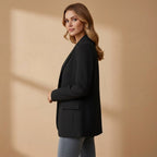 Gabrielle | Damen tailliert geschnittener Baumwollmix-Blazer, elegante Jacke mit Reverskragen | Nomadnts | Nomadnts