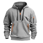 Gareth | Herren Freizeit-Hoodie mit Reißverschlusstaschen, lockerer Kapuzenpullover | Nomadnts | Nomadnts